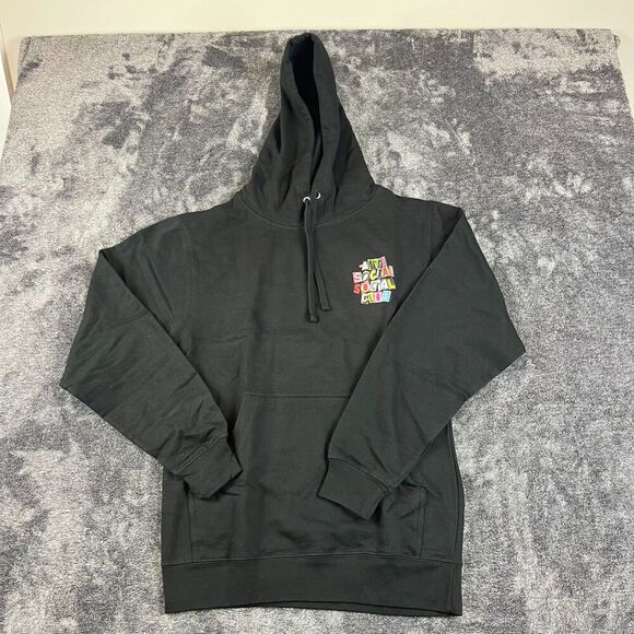 Anti Social Social Club Torn Pages Of Story Hoodie Sweatshirt Men's S Black NWT - Picture 2 of 12